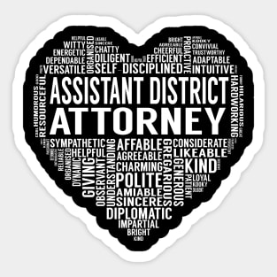 Assistant District Attorney Heart Sticker